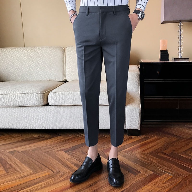 Quần âu nam cao cấp chất vải tuyết mưa co giãn 4 chiều , kiểu dáng Hàn Quốc dáng ôm body chống nhăn , chống xù tuyệt đối | BigBuy360 - bigbuy360.vn