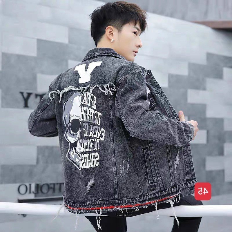 Áo khoác jean nam in logo cao cấp, chất liệu denim thoáng mát, hàng chuẩn shop StoreBEN Shop0807 C16