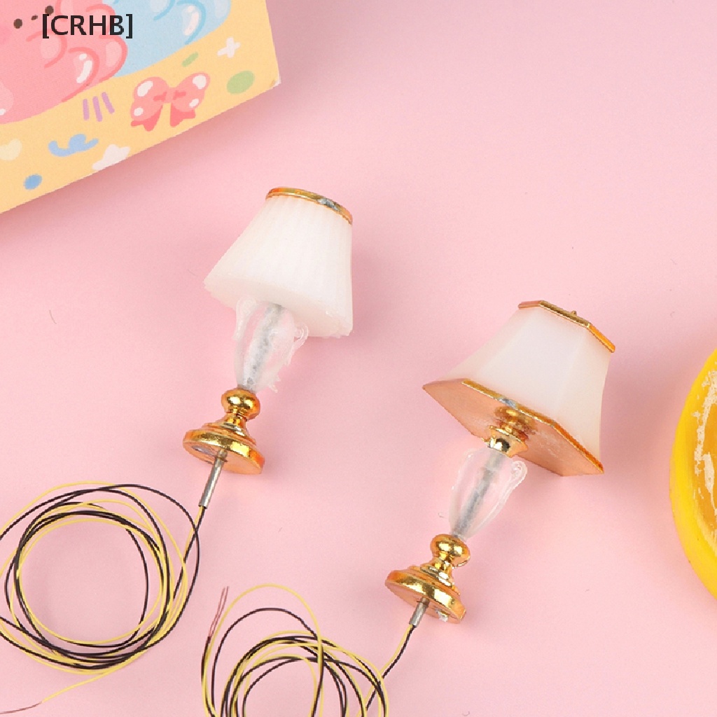[CRHB] Đèn Bàn Mini Ánh Sáng Ấm Có Hộp Pin Trang Trí Nhà Búp Bê Bán Chạy