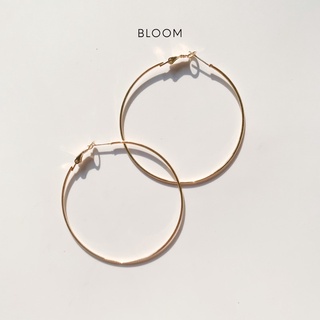 Bông tai khoen tròn size 6cm chuôi s925 (vàng & bạc)