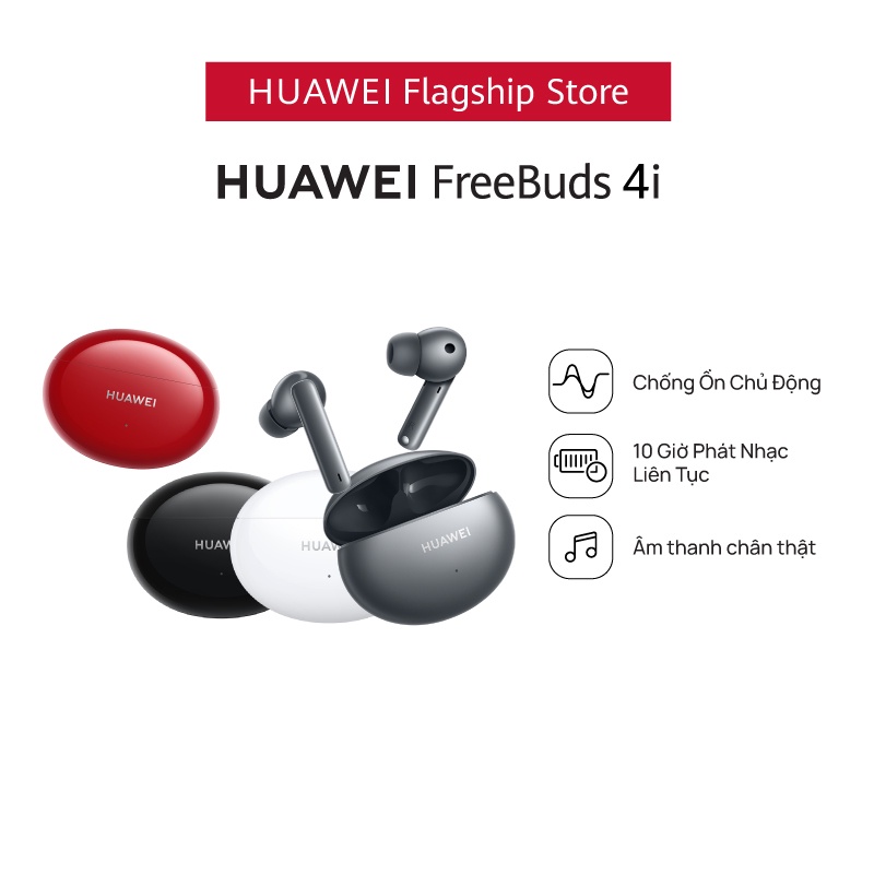 Tai Nghe Không Dây HUAWEI FreeBuds 4i | Chống Ồn Chủ Động | 10 Giờ Phát Nhạc