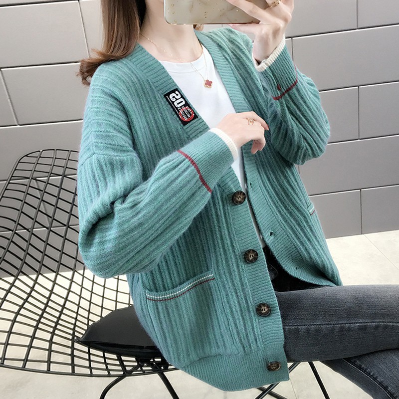 Áo Khoác Len Cardigan Nữ Form Rộng Quảng Châu Đẹp