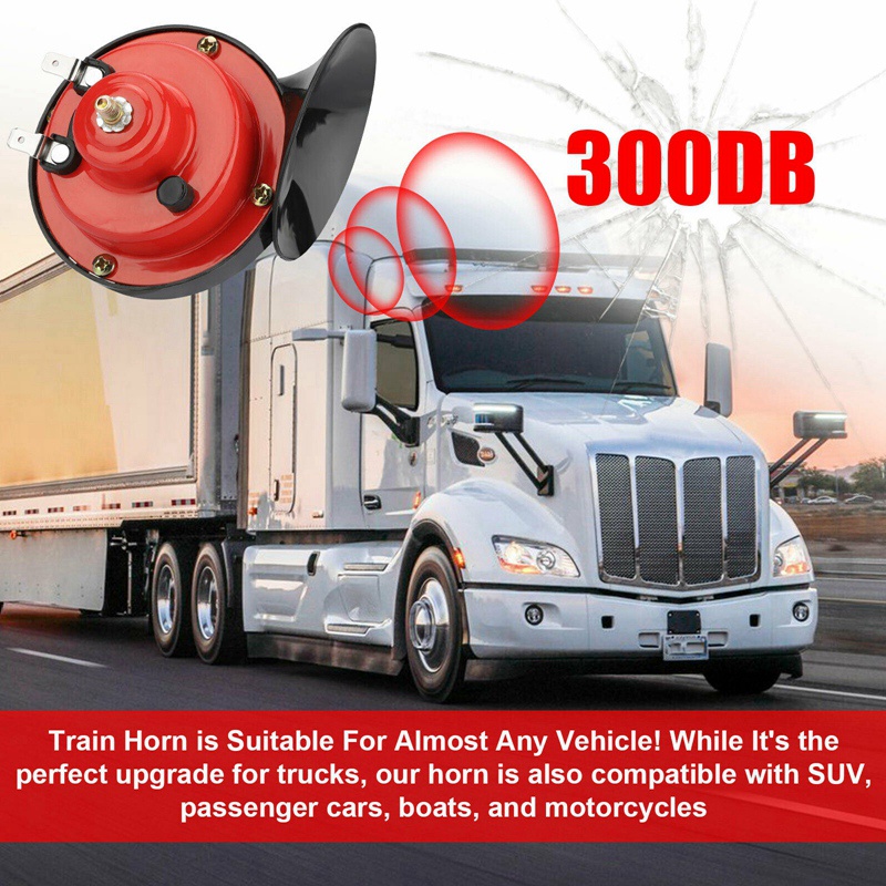 Còi Điện 300db 12v Siêu Lớn Chống Thấm Nước Thông Dụng Cho Xe Hơi / Xe Tải / Tàu Thuyền / suv