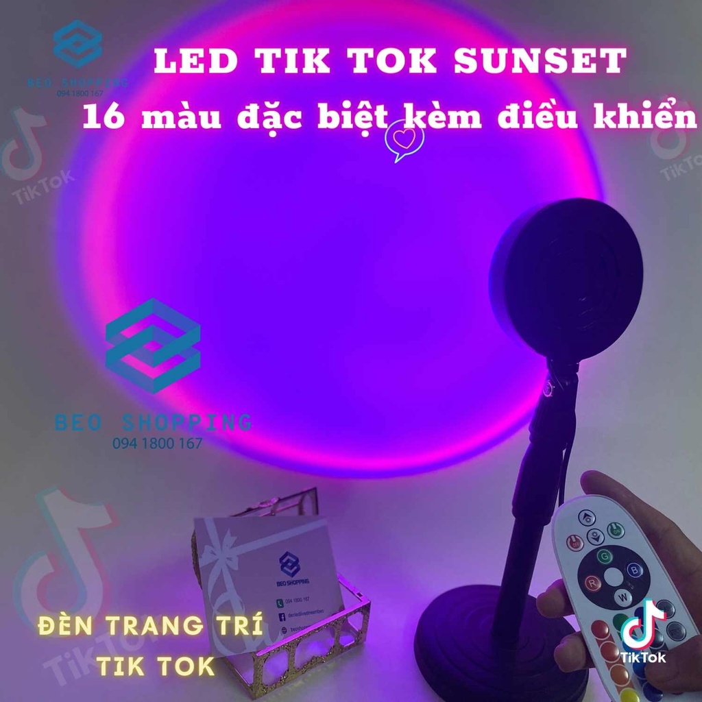 Đèn CẦU VỒNG HOÀNG HÔN Sunset Rose 4 màu, sunrise, sun light, rainbow tiktok, quay video