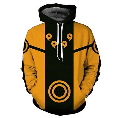 Áo hoodie không dây kéo in hình chủ đề anime Naruto S-5XL