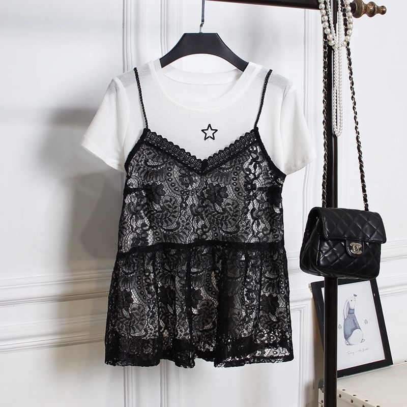 Bộ Đồ Ngủ Ngắn Tay Phối Ren Với Chất Liệu Bằng Lụa Thoải Mái Dành Cho Nữ | BigBuy360 - bigbuy360.vn