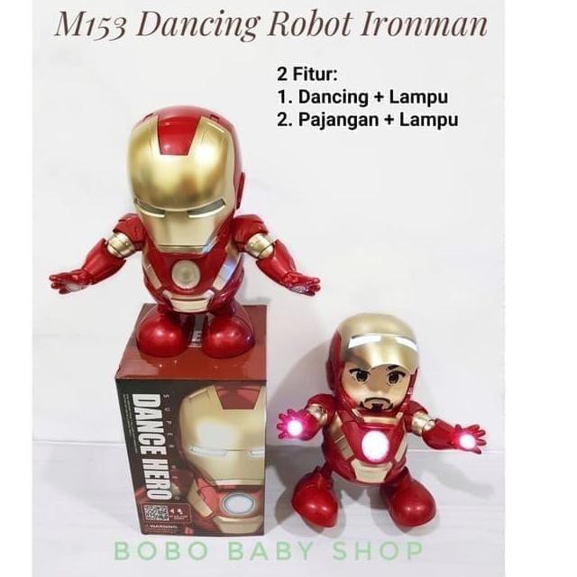 Mô Hình Robot Iron Man Nhảy Múa 0nc Ld-500A Có Đèn Led / Nhảy Múa - M135- Màu Đen