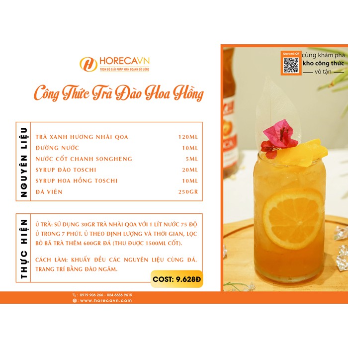 Siro Toschi Hoa Hồng 1000ml - Toschi Rose Syrup 1000ml