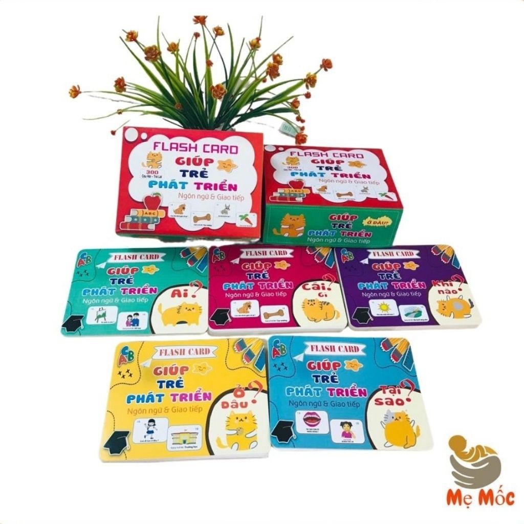 Flashcard Bộ Thẻ Học Thông Minh Glenn Doman Gồm 300 Câu Hỏi+Trả Lời Giúp Con Phát Triển Vượt Trội- Shop mẹ Mốc ,T300