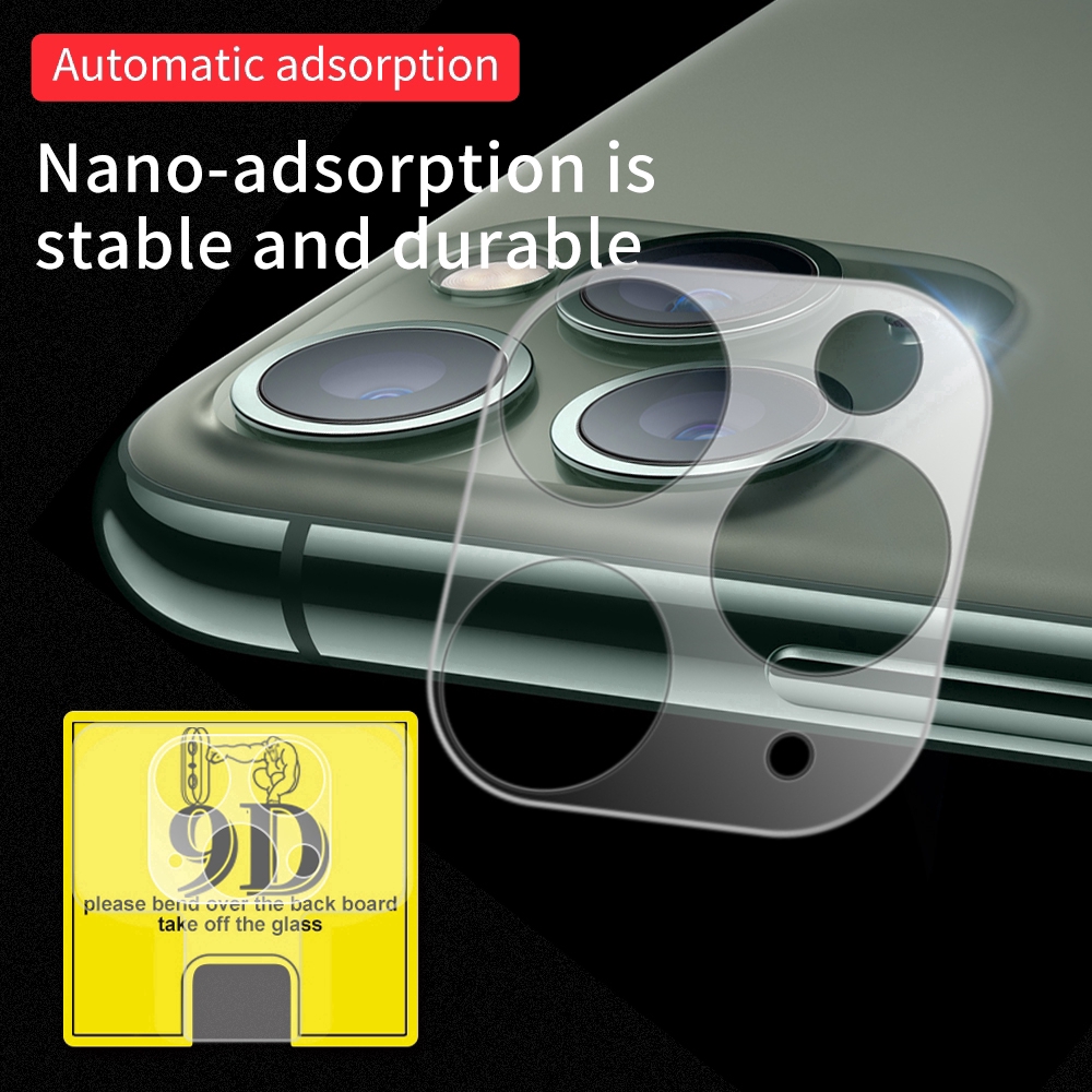Kính cường lực bảo vệ camera sau 9D  cho Apple iPhone 11 Pro Max 5.8" 6.1" 6.5"