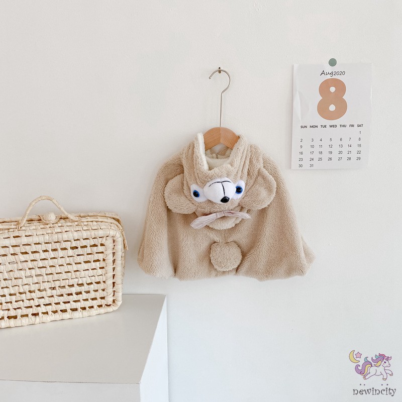 Áo choàng họa tiết hoạt hình thời trang Hàn Quốc chống gió cho bé