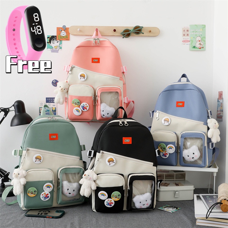 Ba Lô Đi Học Phong Cách Harajuku Nhật Bản Mới Bảo Vệ Cột Sống Cho Học Sinh Tiểu Học / Sinh Viên