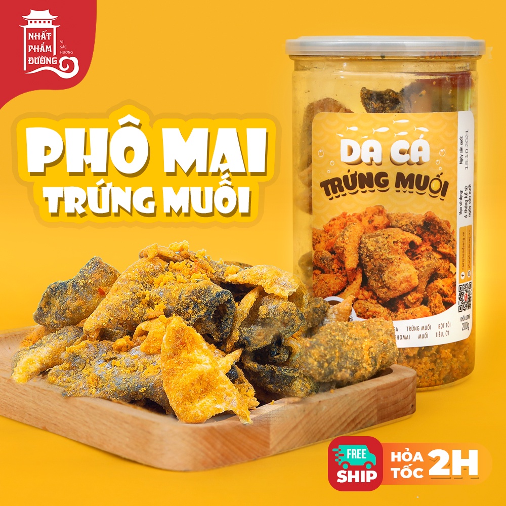 Da cá trứng muối 200g Nhất Phẩm Đường đồ ăn vặt không cay