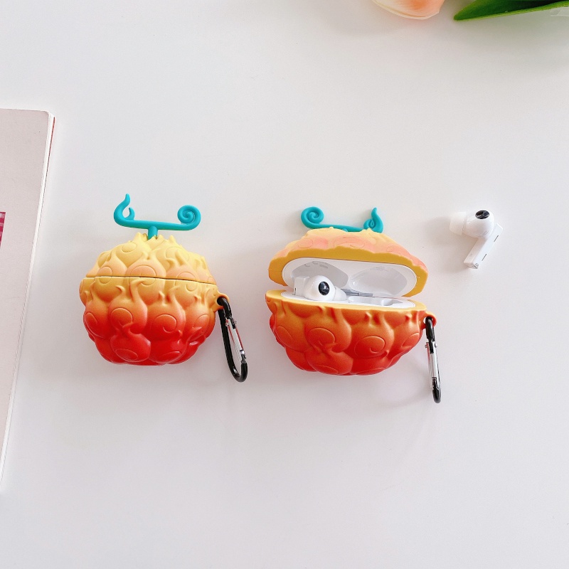 Vỏ bảo vệ hộp sạc tai nghe bluetooth Huawei Airpods 3 1/2/pro freebuds4/4i/pro hình trái cây ác quỷ trong One Piece