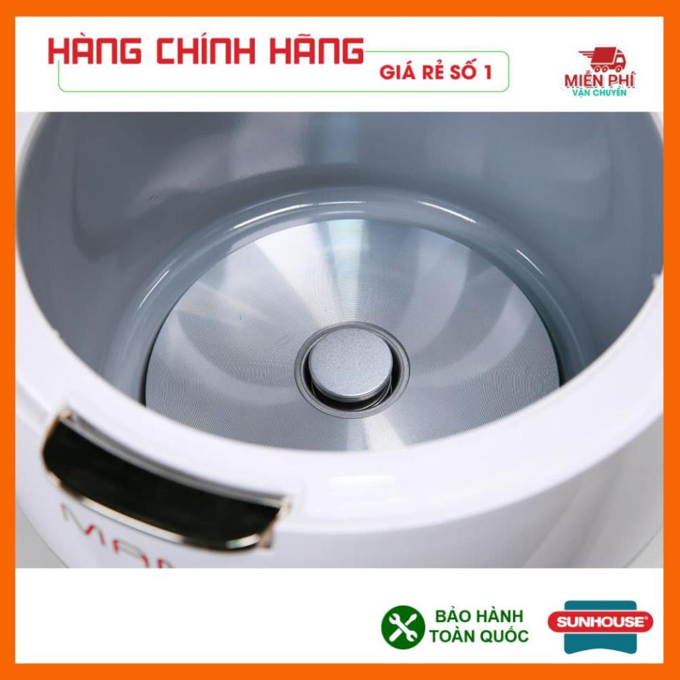 Nồi cơm điện Sunhouse Mama 1.8 lít SHD 8661, nồi cơm Sunhouse đỏ trắng, chống dính, nấu cơm ngon và mềm.