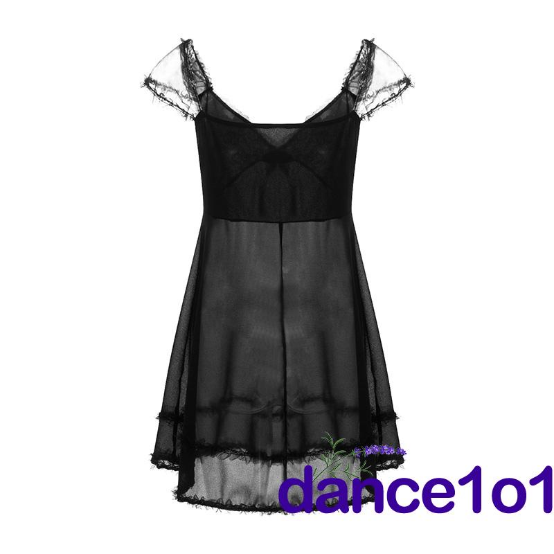 Đầm chữ A cổ chữ V phối ren gợi cảm cho nữ