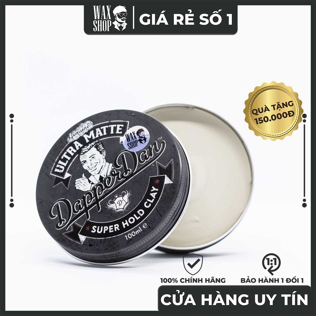 Sáp Vuốt Tóc Dapper Dan Ultra Matte ⚡[Chính Hãng]⚡Siêu Giữ Nếp Tóc tới 24 Tiếng, Tặng Kèm Pre-Styling Oil và Lược