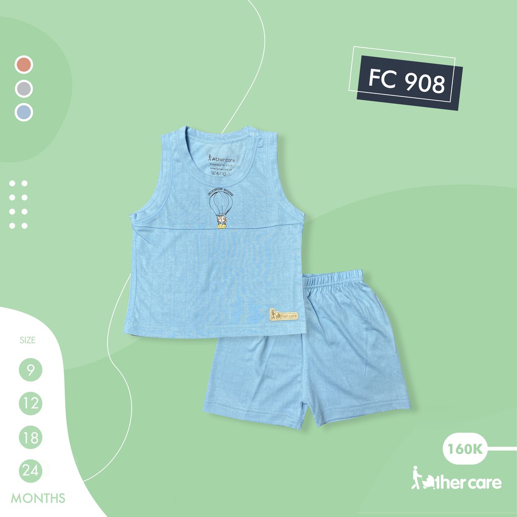 Bộ Quần áo trẻ em FatherCare ba lỗ - Cáo khí cầu FC908