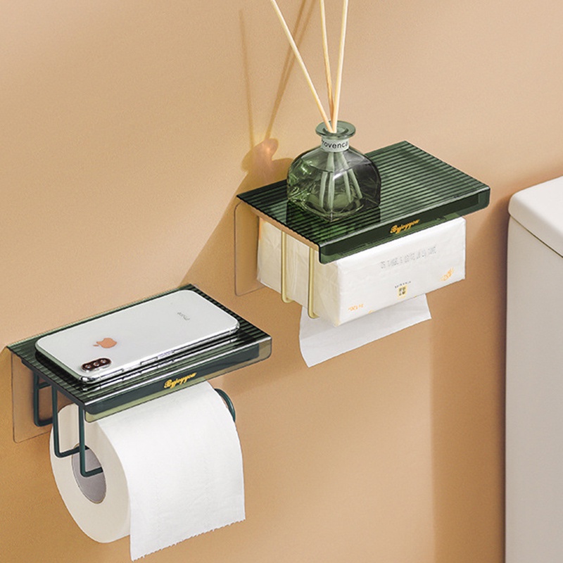 Giá Đỡ Cuộn Giấy Vệ Sinh Gắn Tường Không Cần Đục Lỗ Cho Nhà Bếp / Phòng Tắm