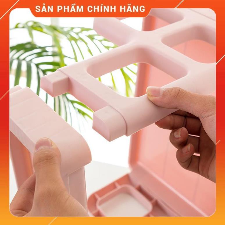 CHÍNH HÃNG -  Kệ chữ nhật đựng gia vị nhựa 2 tầng để đồ đa năng ,đựng gia vị trong tủ bếp,để đồ phòng tắm 0460