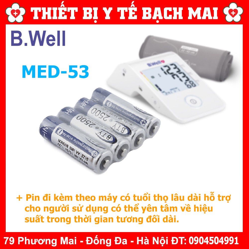 [Bảo Hành Đổi Mới 5 Năm] Máy Đo Huyết Áp Tự Động B Well MED-53 Sản Xuất Tại Thuỵ Sĩ