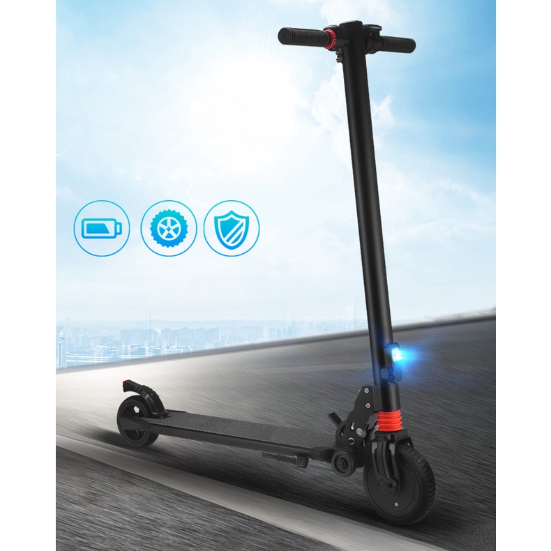 Xe Scooter điện xếp gọn S8 không yên , bản 6km tải 150kg, scooter người lớn xách tay