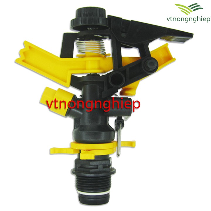 Béc tưới cánh đập BB-127A, béc tưới 1-2 tia, bán kính 8-15m, chân ren phi 27mm, béc cánh đập chỉnh góc tưới tùy ý