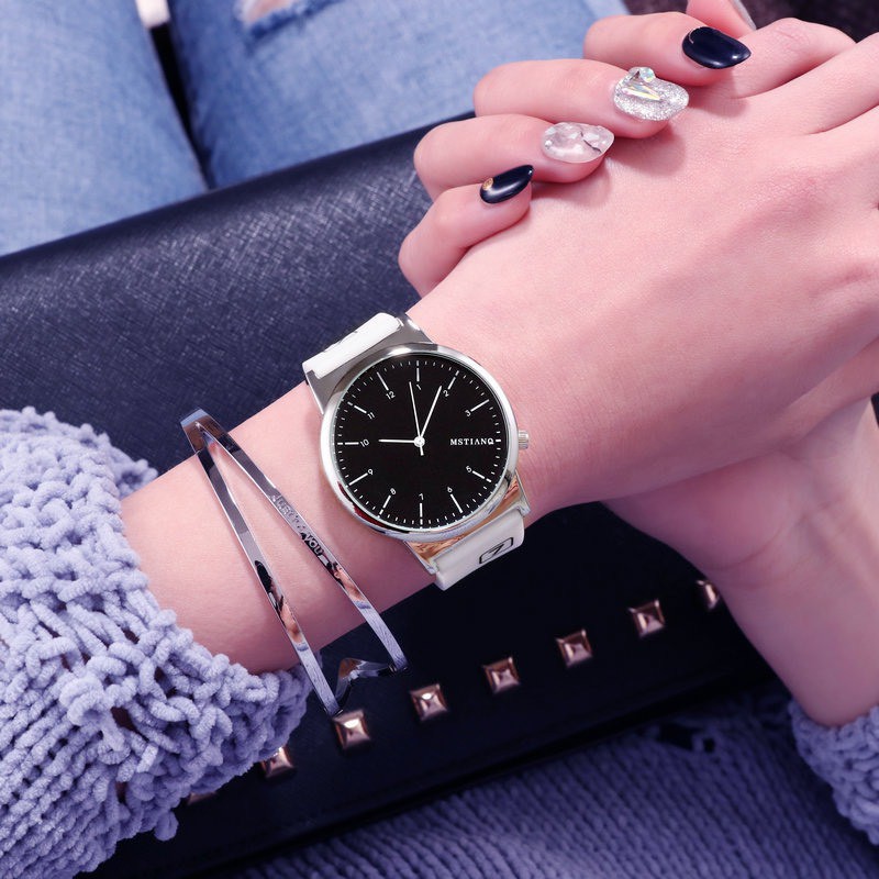 Đồng hồ thời trang nam nữ Mstianq MS0203 dây cao sư cực đẹp | BigBuy360 - bigbuy360.vn