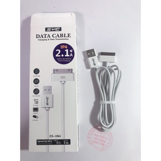 CÁP SẠC IPHONE 4 HIỆU SYC - Hàng Chính Hãng, BẢO HÀNH 12 THÁNG