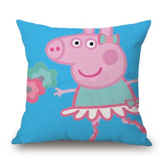 Vỏ bọc gối trang trí in hình Peppa Pig 45x45cm
