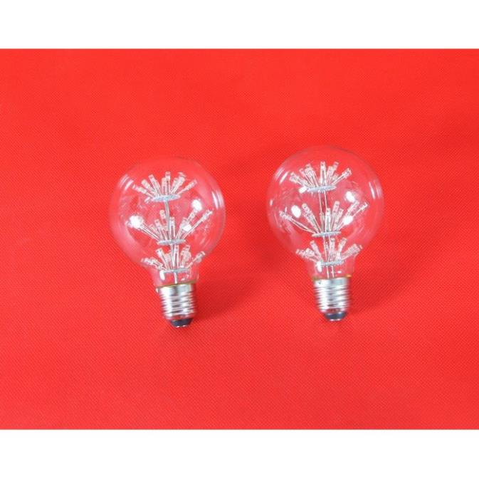 Bộ 2 bóng đèn led trang trí pháo hoa hình G80, đèn trang trí độc đáo
