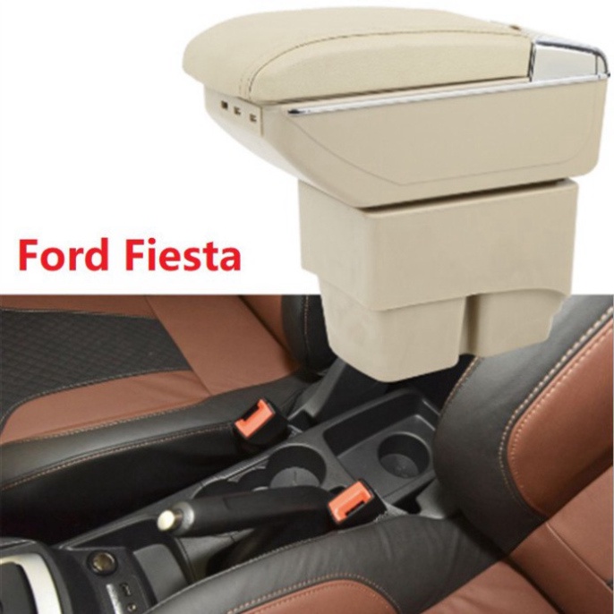 Hộp tỳ tay ô tô Ford Fiesta tích hợp 7 cổng USB (HÀNG LOẠI 1)