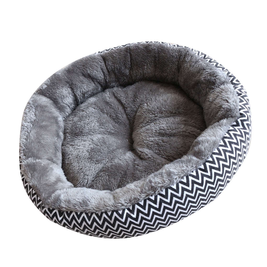 Nệm lót ghế sofa hình tròn bằng vải bông mềm mại cho thú cưng vào mùa đông