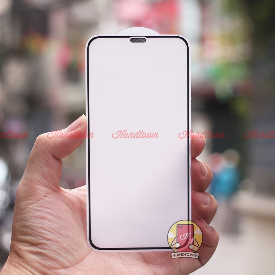 Kính Cường Lực Full Màn Ngăn Bụi Loa Apple iPhone 12 6.1 12 Pro 6.1 12 Mini 5.4 12 Pro Max 6.7 Inches