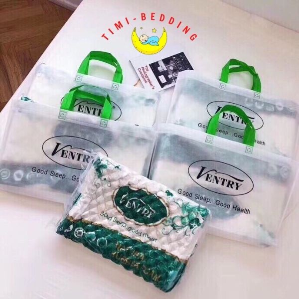 Gối cao su non ventry người lớn chống đau cổ, vai gáy hàng loại 1 kích thước 35x55cm  – Timibedding