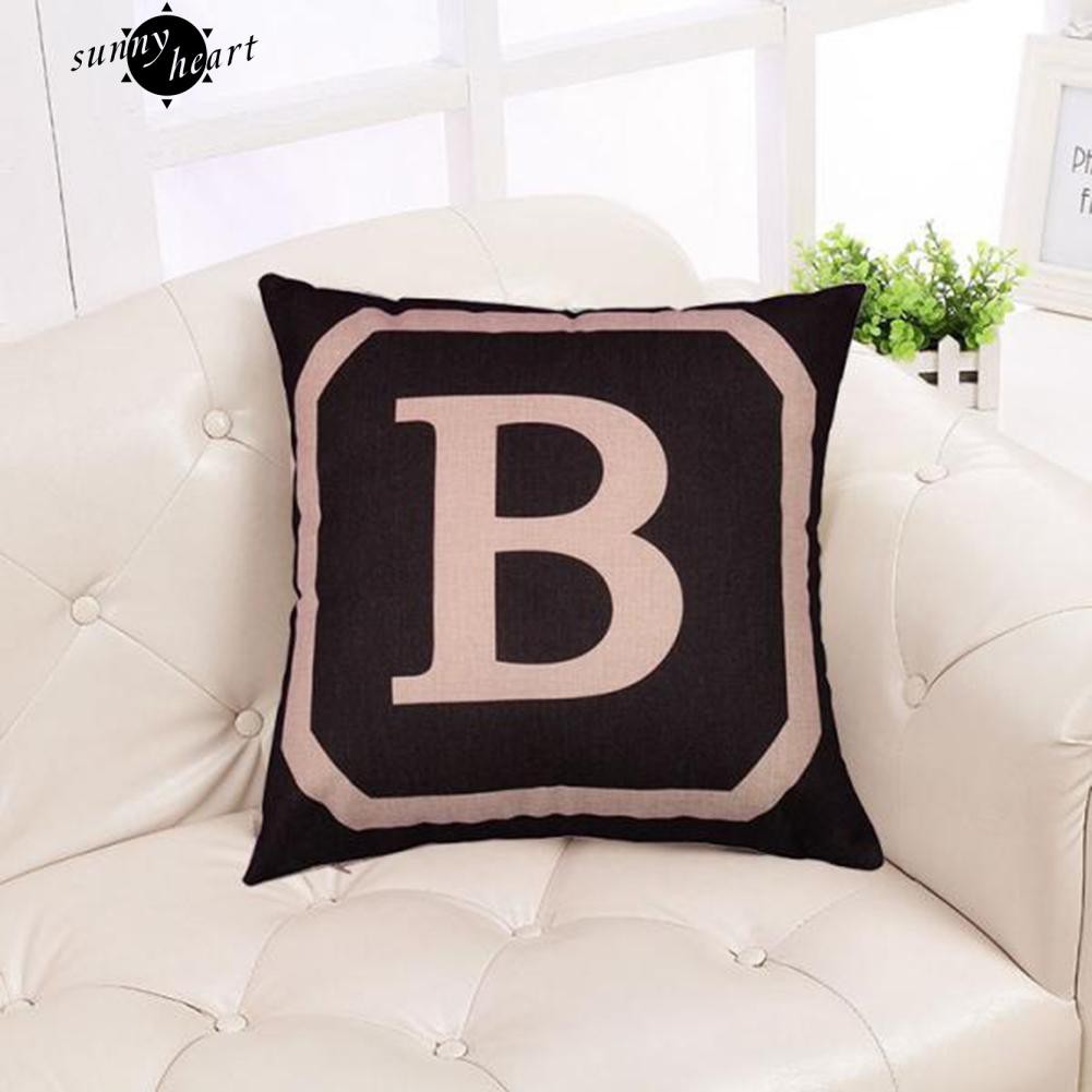 Bao Gối Tựa Lưng In Hình Chữ Cái Nhiều Màu Sắc Dùng Cho Ghế Sofa Giường Ngủ