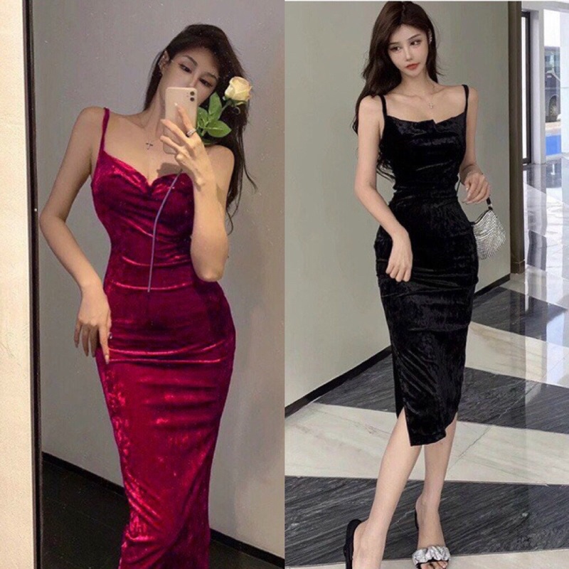 ĐẦM ÔM NHUNG 2 DÂY XẾP LI