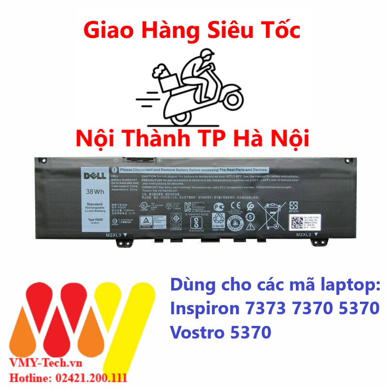 Pin Laptop Dell Inspiron 7373 7370 5370 RPJC3 39DY5 F62G0 vostro 5370 Pin Zin