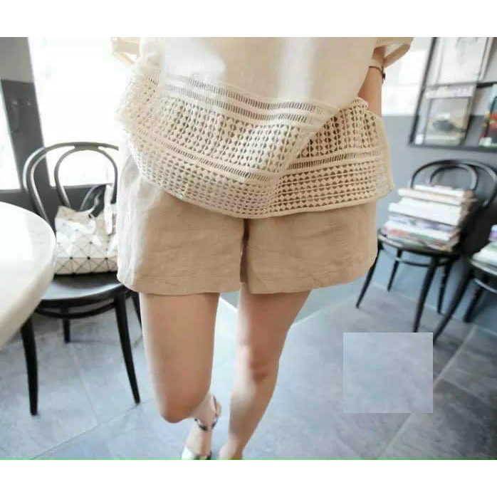 Quần Short Đũi Trơn ZR PEONYB Nữ [FREESHIP] 🌸 Shorts đùi ống rộng cạp chun basic màu ĐEN | TRẮNG | BE Ulzzang 🌸