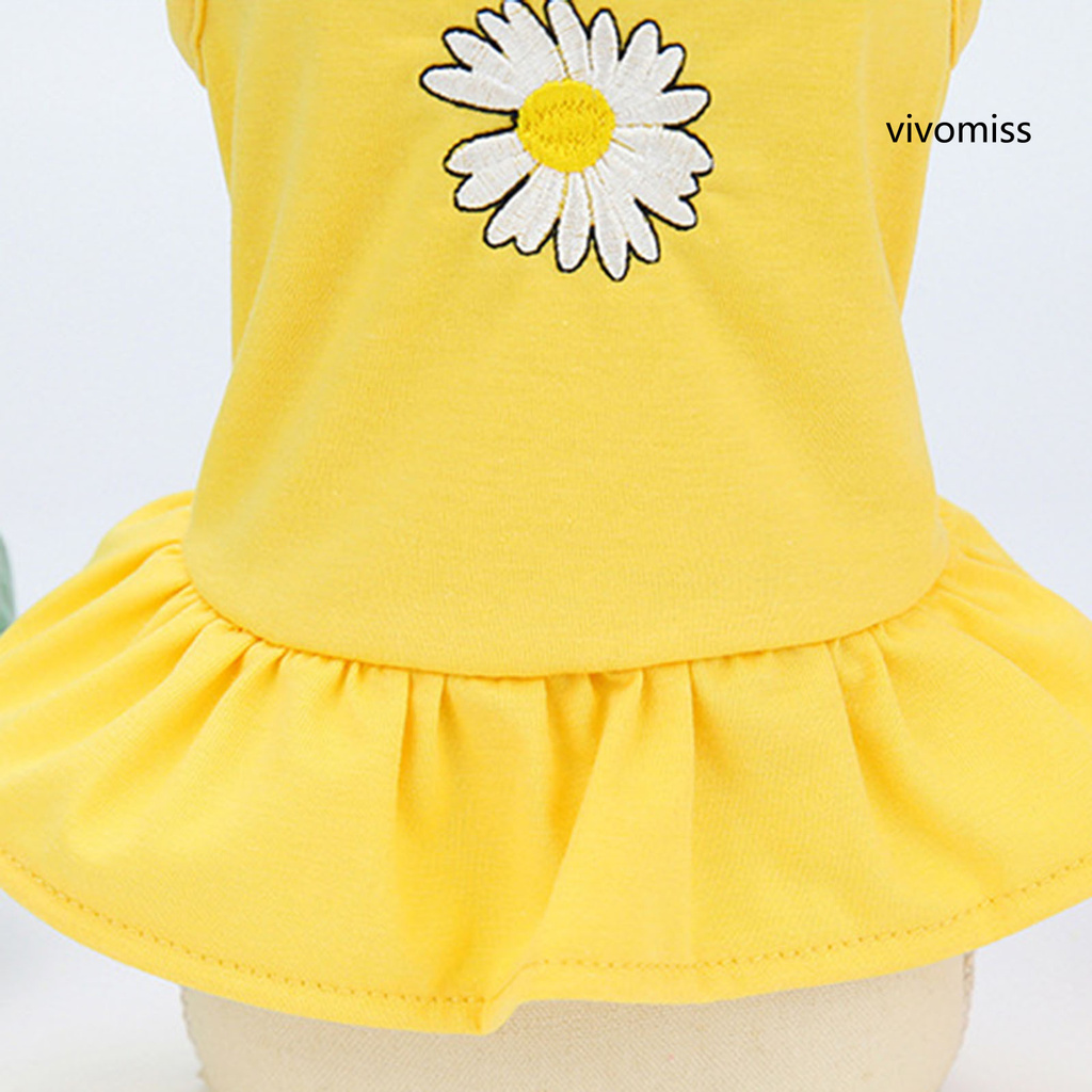 Đầm Hoa Sát Nách Thoáng Khí Cho Thú Cưng