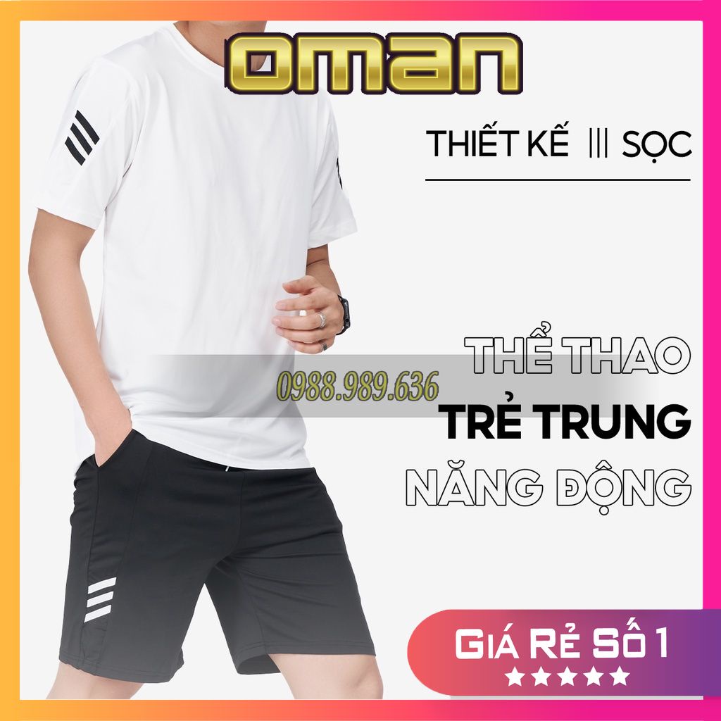 Bộ thể thao nam thun lạnh cao cấp, bộ quần áo nam thun lạnh thể thao co giãn 4 chiều BO03 - OMAN