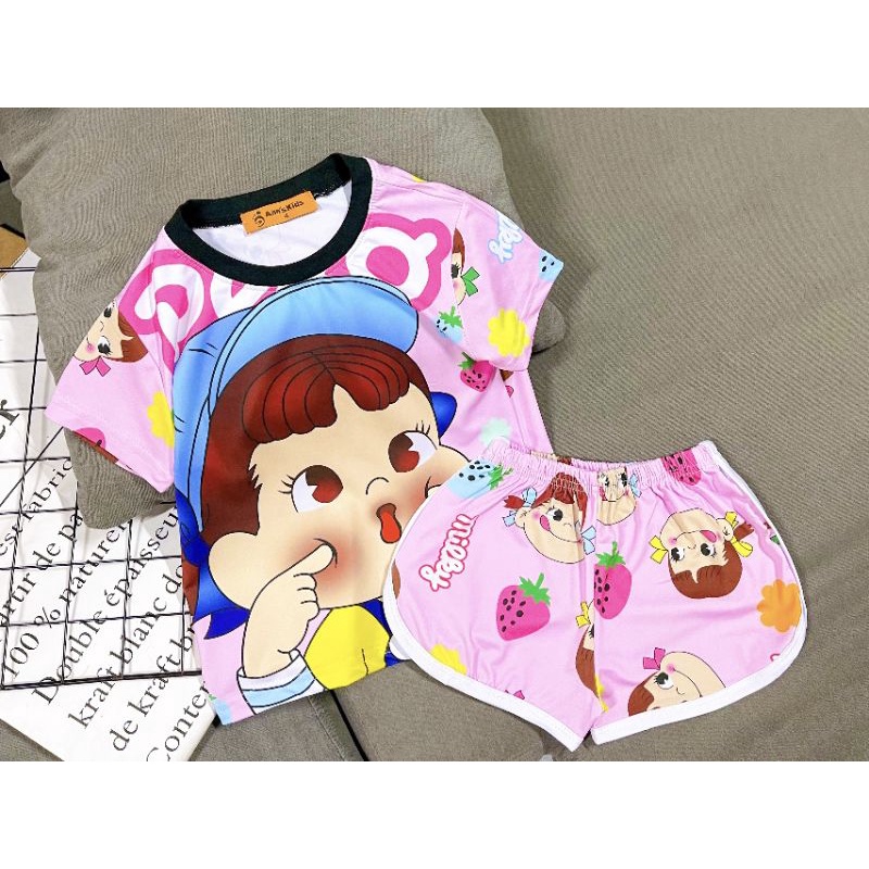 Bộ ngố thun lạnh in hình siêu mềm đẹp cho bé gái size từ 22 đến 40kg - Bộ quần áo bé gái - sỉ quần áo trẻ em