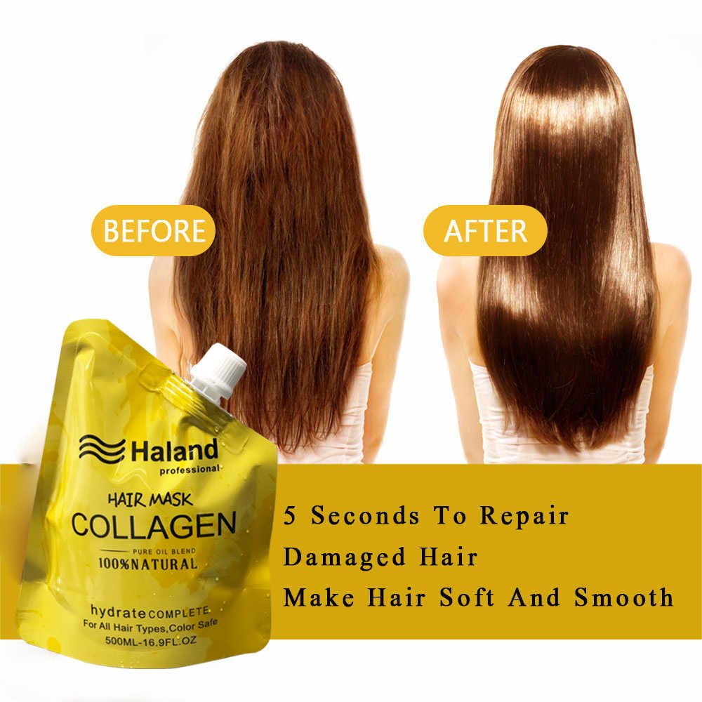 Mặt nạ dưỡng tóc HALAND kem ủ tóc chính hãng phục hồi tóc hư tổn từ bên trong, siêu mềm mượt - Kanaval Official Store
