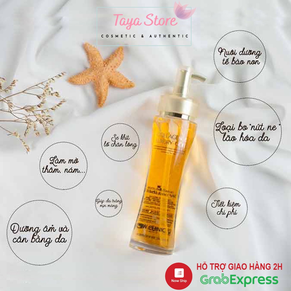 Serum chống lão hóa và dưỡng da Collagen &amp; Luxury Gold Revitalizing Comfort Gold Essence 3W Clinic Hàn Quốc 150ml