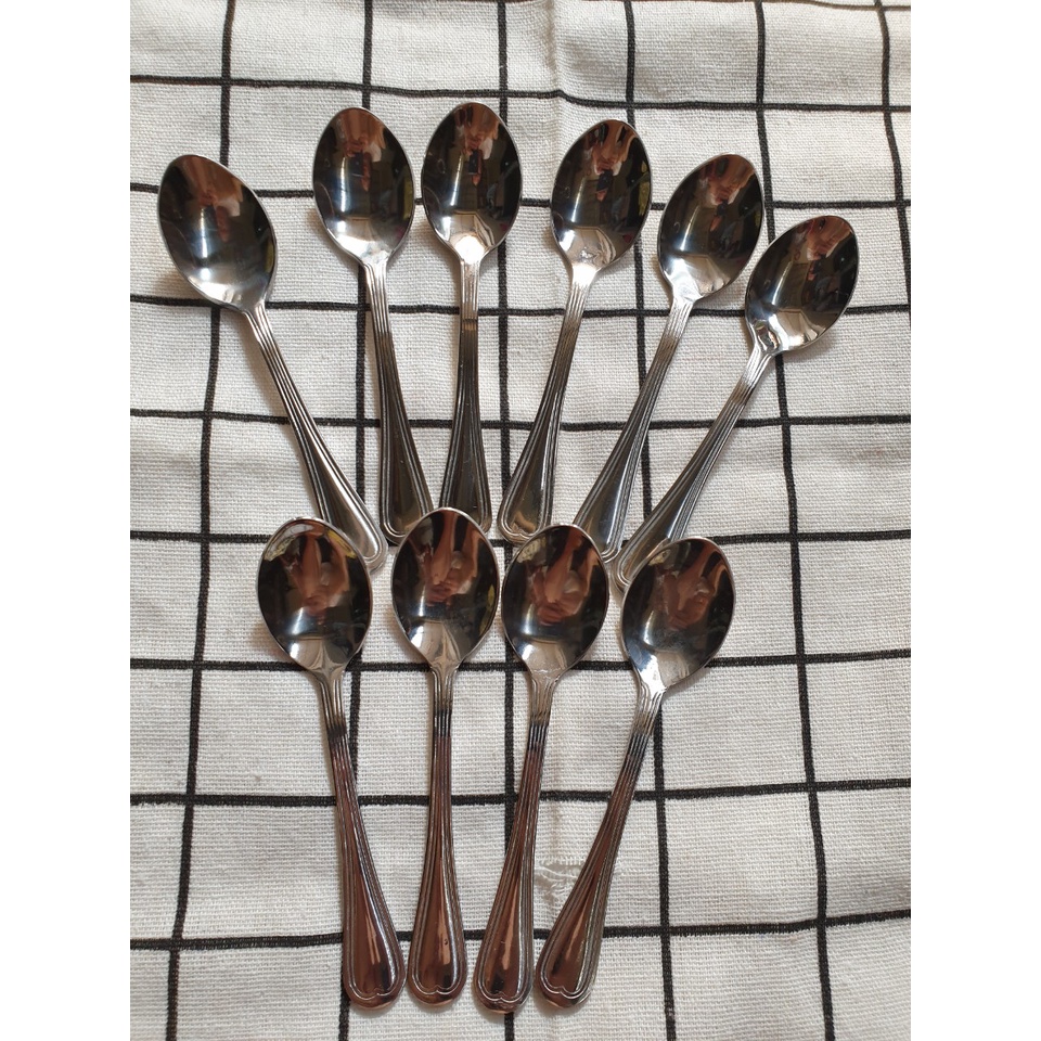 Bộ 5c Thìa Cafe Tim, Inox 304 Hàng Xịn Dùng Nhà Hàng, Quán Kem, Gia Đình KT: 12x2.8cm (ảnh thật)