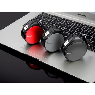 Cáp sạc nhanh dây rút gọn hình giọt nước tích hợp 3 đầu Type C / Micro USB/ Lightning hãng Baseus