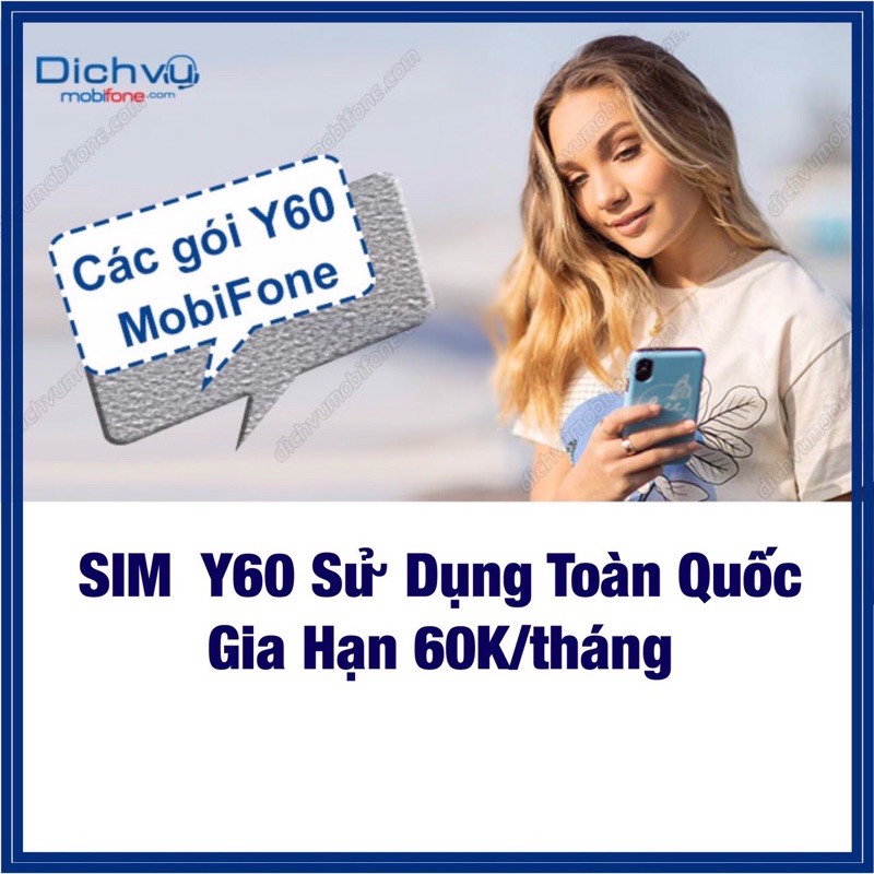 Sim DATA KO GIỚI HẠN 50k 1 Tháng Mobi S50 và DIP50 và Y60 và BL5GT