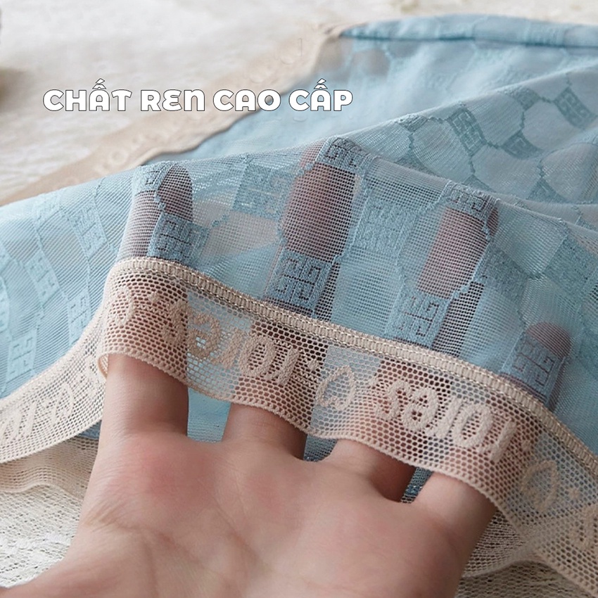 Quần lót nữ ren ROSES dệt lưới caro cạp chữ siêu thoáng co giãn kháng khuẩn Havana FLQ152