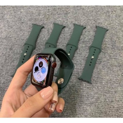 Dây cao su màu Blue Green mới cho đồng hồ thông minh 38,40,41,42,44,45mm