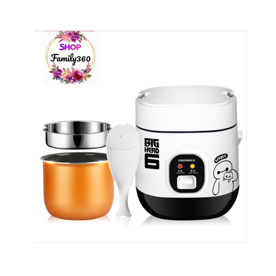 Nồi cơm điện mini - Cặp lồng nấu cơm 1.2L Big Hero đa năng nấu cơm, hâm nóng thức ăn an toàn tiện lợi | BigBuy360 - bigbuy360.vn